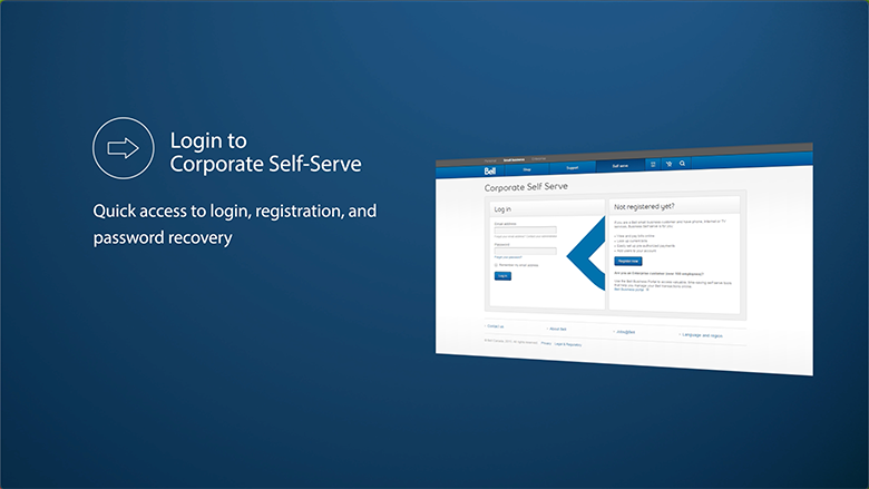 Bell Corp redesign login video screen shot thumbnail
