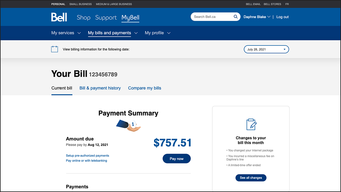 Portfolio sample Bell New Bill thumbnail